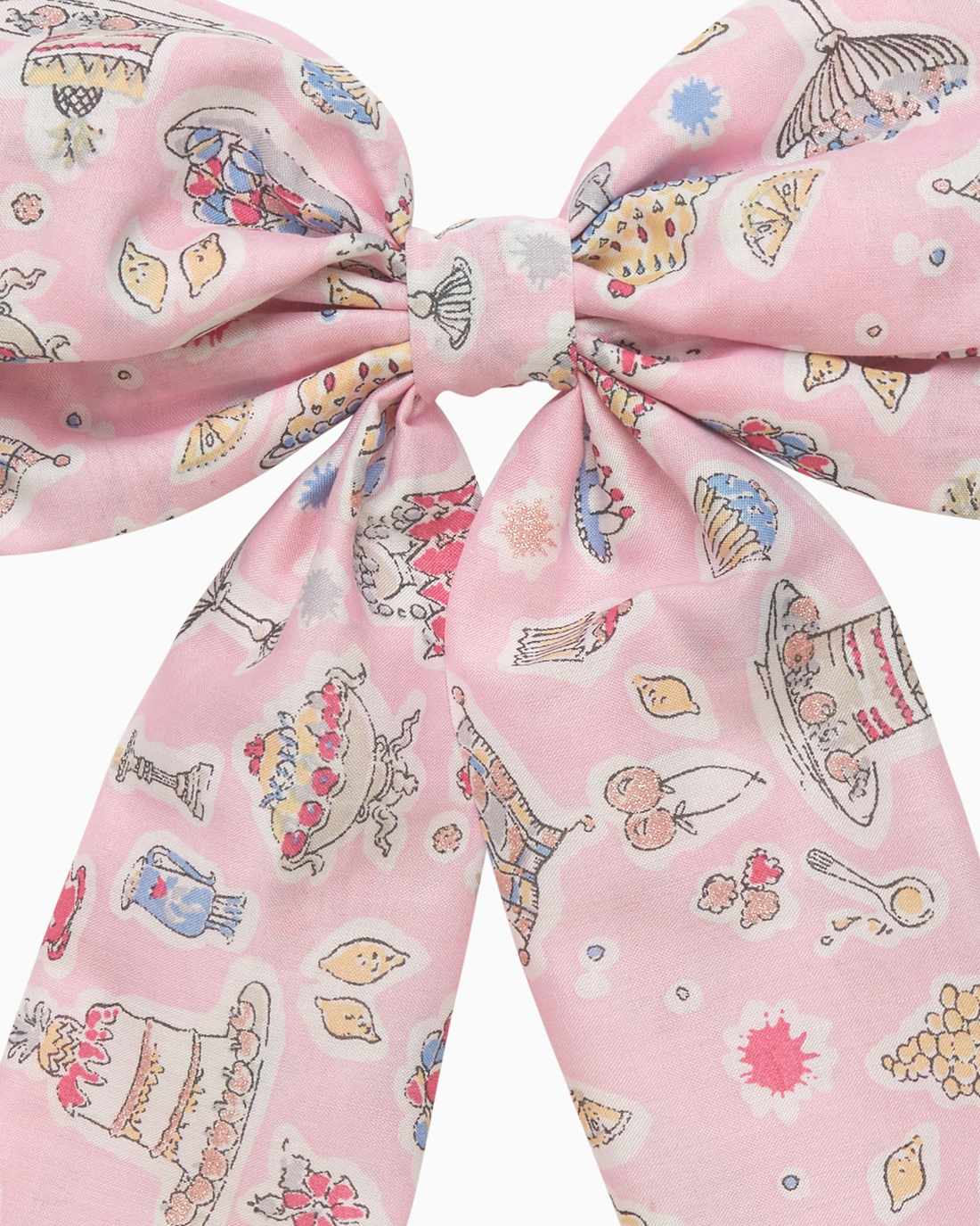 Lily Rose Clip Extra Large Bow Hair Clip in High Tea