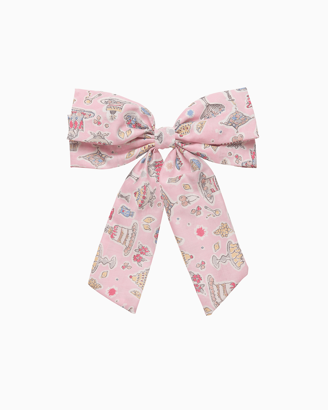 Lily Rose Clip Extra Large Bow Hair Clip in High Tea