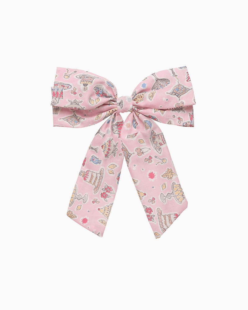 Lily Rose Clip Extra Large Bow Hair Clip in High Tea