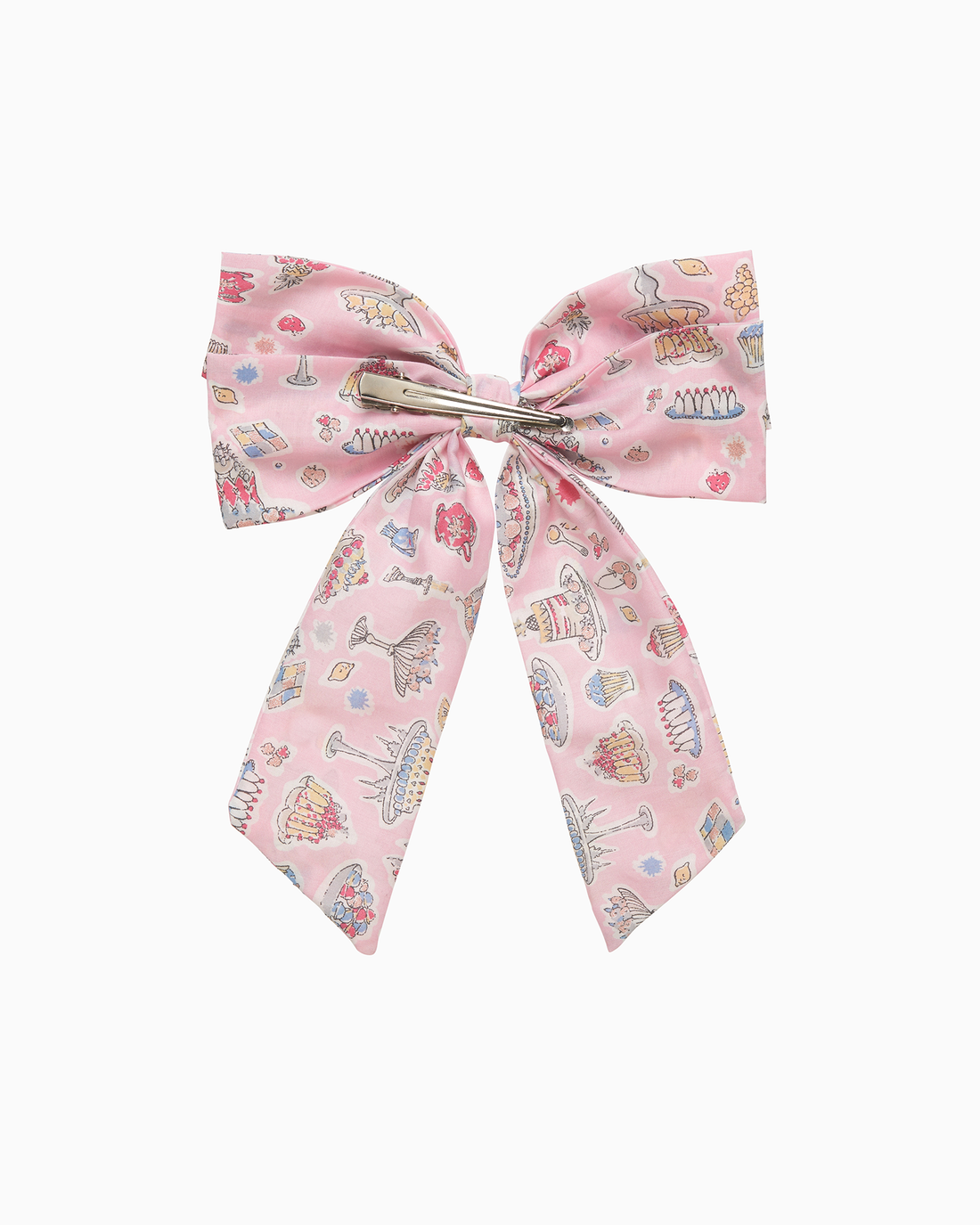 Lily Rose Clip Extra Large Bow Hair Clip in High Tea