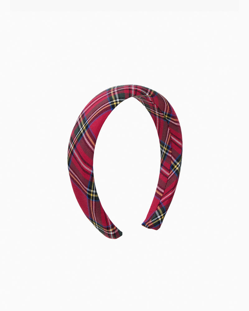 Trotters Childrenswear Alice Band Red Padded Tartan Alice Band