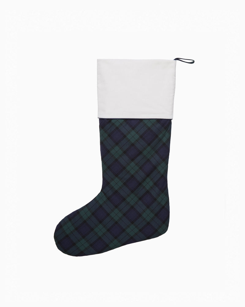 Trotters Childrenswear Toy Navy Tartan Christmas Stocking