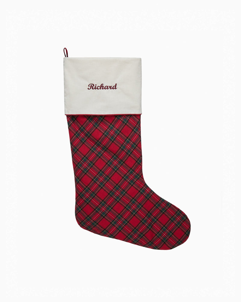 Trotters Childrenswear Toy Red Tartan Christmas Stocking