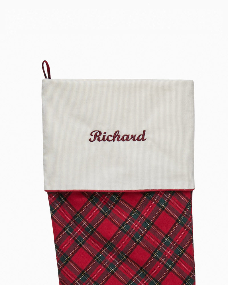 Trotters Childrenswear Toy Red Tartan Christmas Stocking