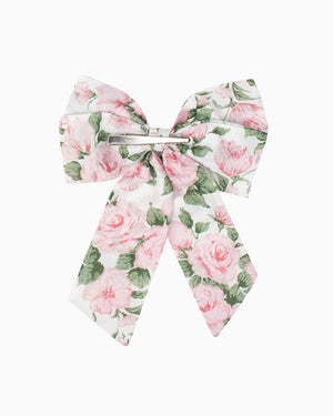 Lily Rose Clip Extra Large Bow Hair Clip in Carline Rose