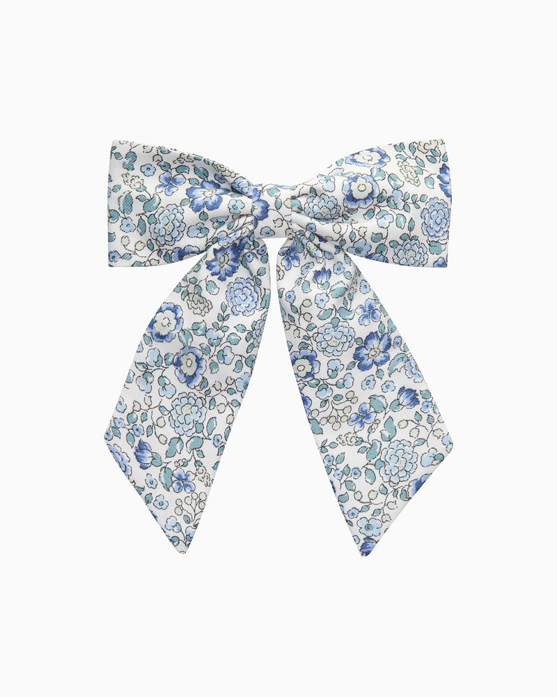 Bow Hair Clip in Blue Arabella