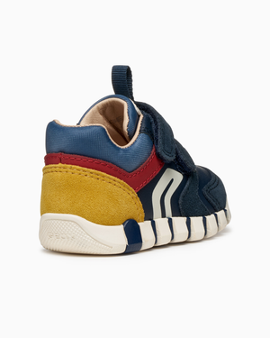 Geox Trainers Geox Iupidoo Baby Boy Trainers in Navy/Dark Red