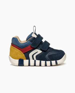 Geox Trainers Geox Iupidoo Baby Boy Trainers in Navy/Dark Red