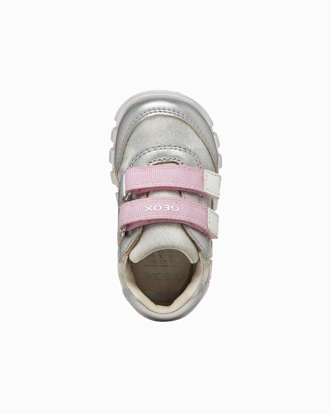 Geox Trainers Geox Iupidoo Baby Girl Trainers in Silver/Pink