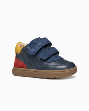 Geox Trainers Geox Biglia Baby Boy Trainers in Navy/ Dark Red
