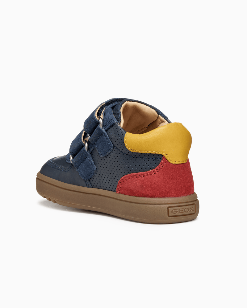 Geox Trainers Geox Biglia Baby Boy Trainers in Navy/ Dark Red