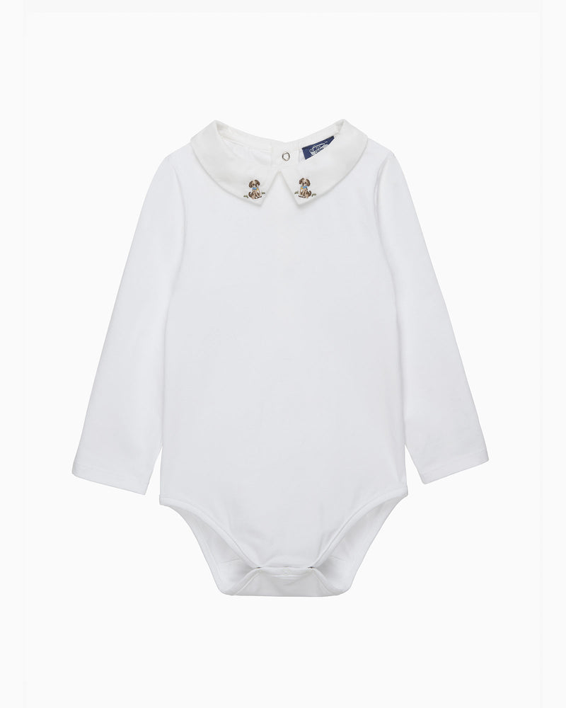 Chelsea Clothing Company Body Baby Monty Long Sleeved Body in Puppy