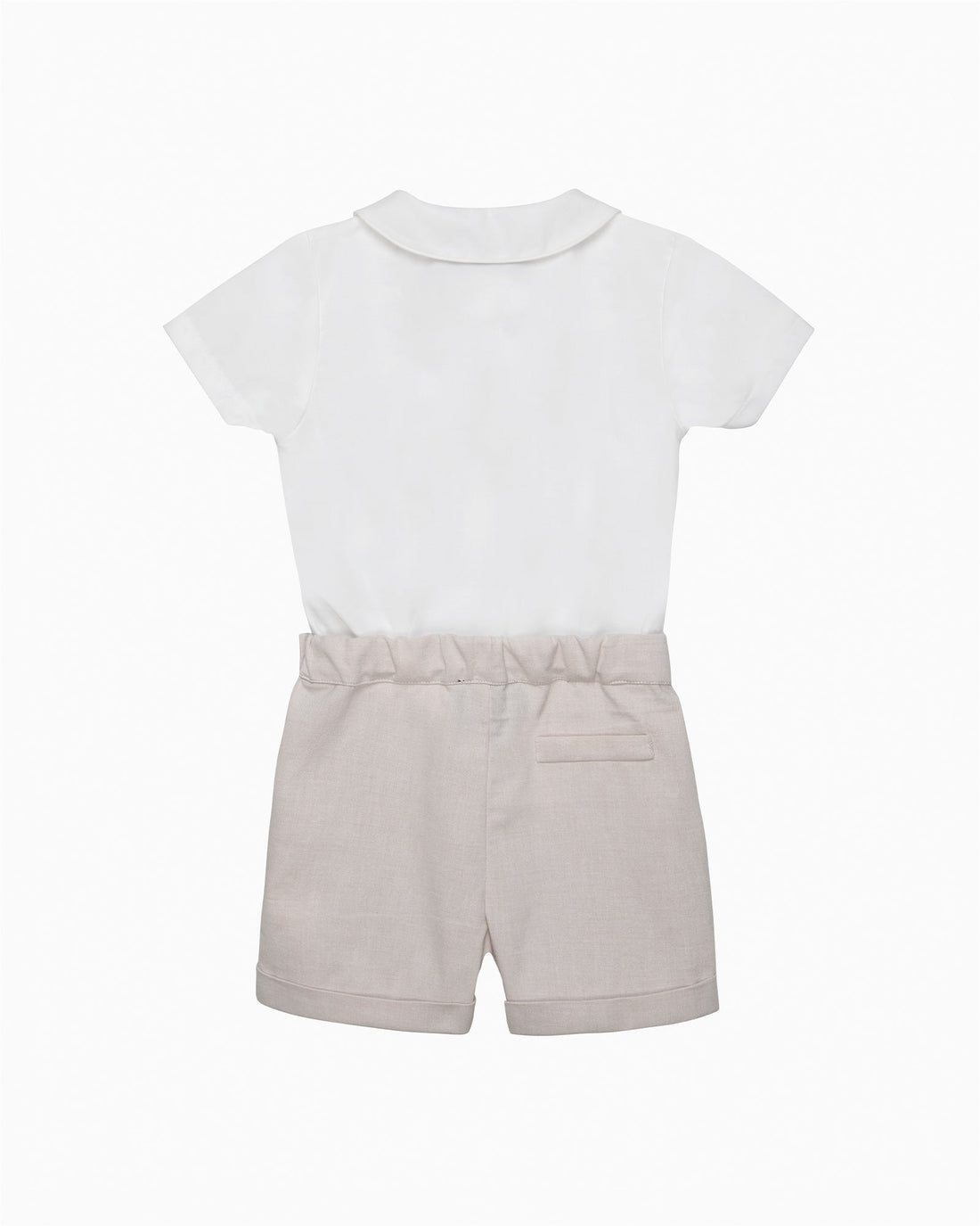 Trotters Heritage Set The Rupert Smocked Set in Oatmeal