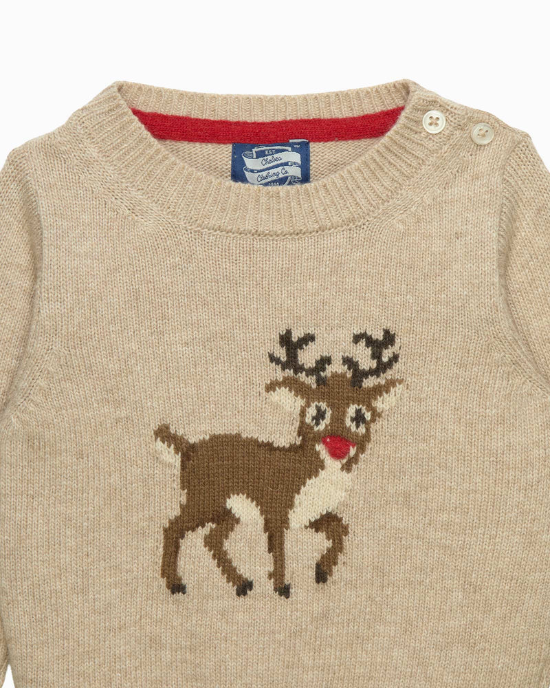 Chelsea Clothing Company Jumper Baby Blitzen Reindeer Jumper