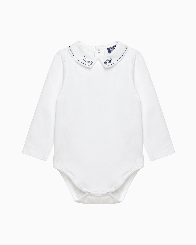 Chelsea Clothing Company Body Baby Monty Long-Sleeved Body in Car & Aeroplane