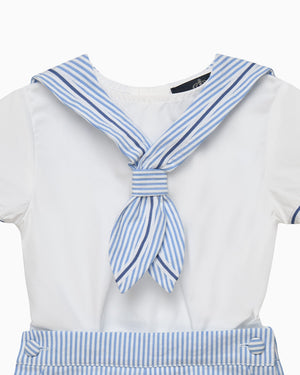 Trotters Heritage Set Edward Sailor Set in Pale Blue Stripe