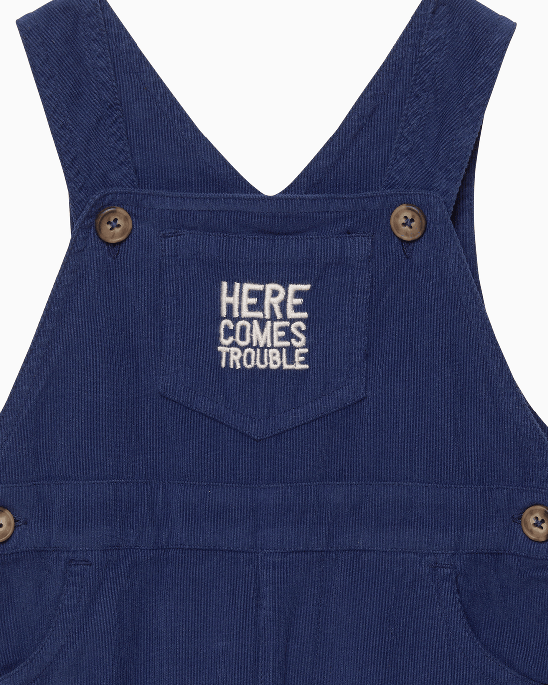 Chelsea Clothing Company Dungarees Baby Here Comes Trouble Dungarees