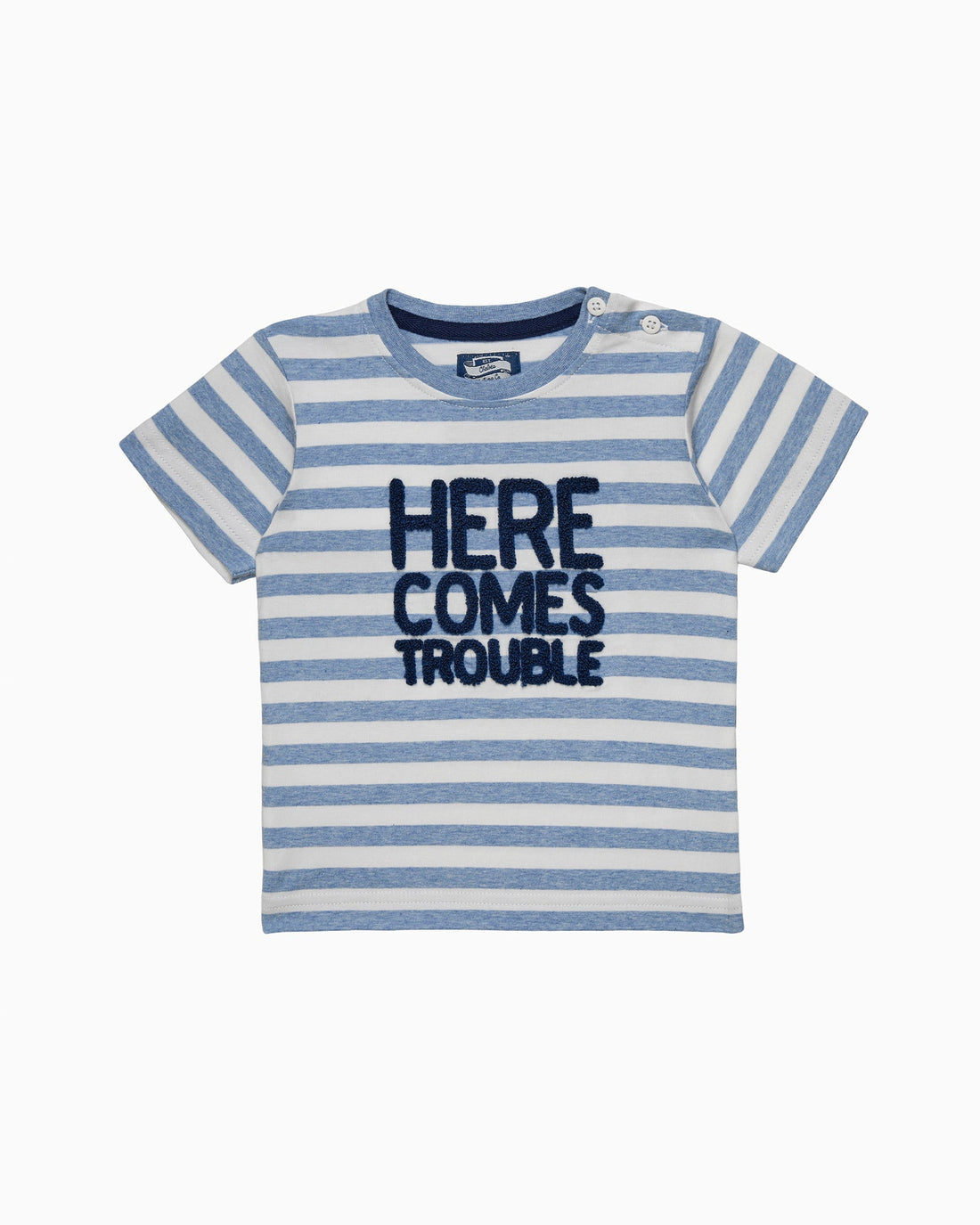 Chelsea Clothing Company Top Baby Here Comes Trouble T-Shirt