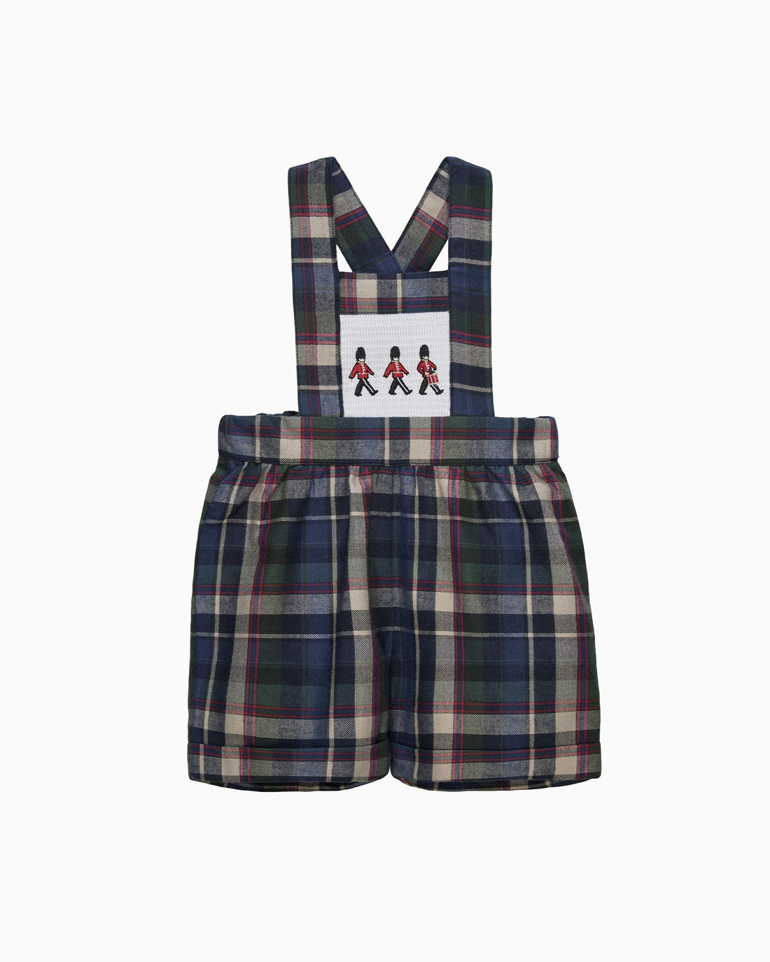 Chelsea Clothing Company Bib Shorts Baby Smocked Bib Short in Marching Band
