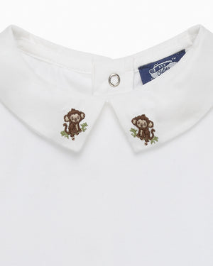 Chelsea Clothing Company Body Baby Monty Long Sleeved Body in Monkey