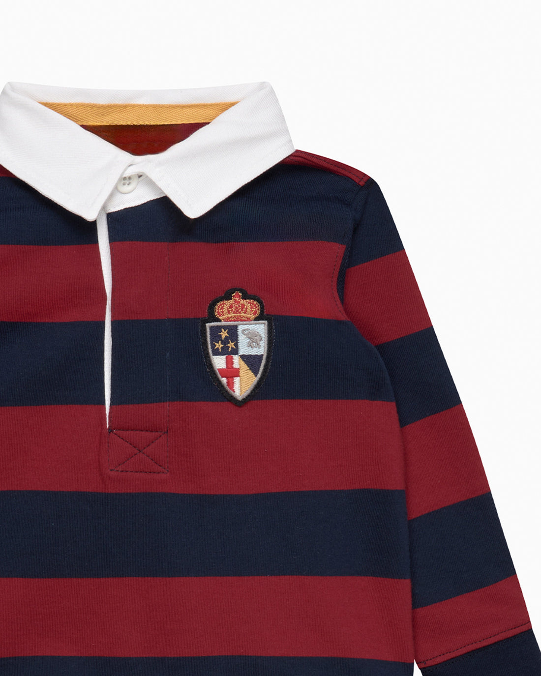Chelsea Clothing Company Top Baby Nicholas Rugby Shirt in Red/Navy