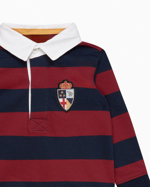 Chelsea Clothing Company Top Baby Nicholas Rugby Shirt in Red/Navy