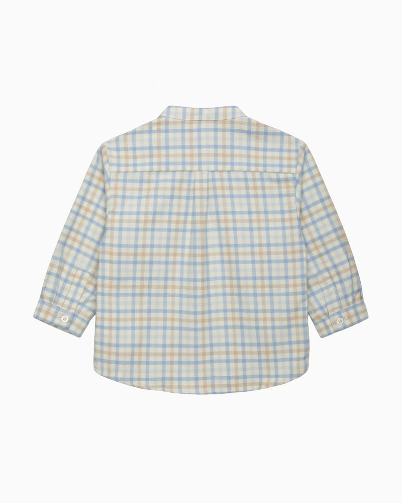 Chelsea Clothing Company Shirt Baby Oscar Shirt in Pale Blue/Oatmeal Check