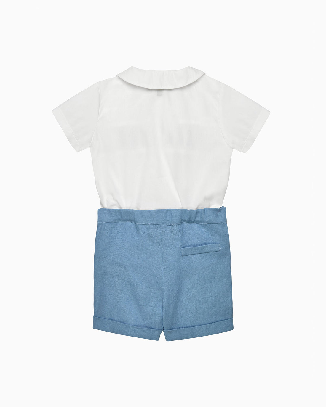 Trotters Heritage Set The Rupert Smocked Set in French Blue Guardsman