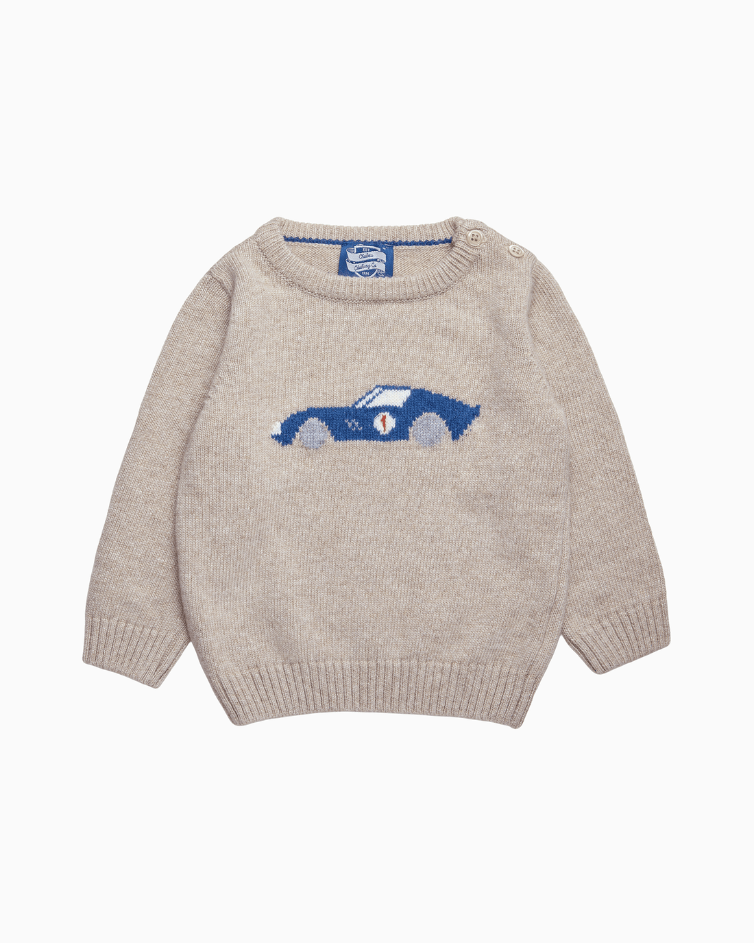 Chelsea Clothing Company Jumper Baby Sebastian Car Jumper in Oatmeal