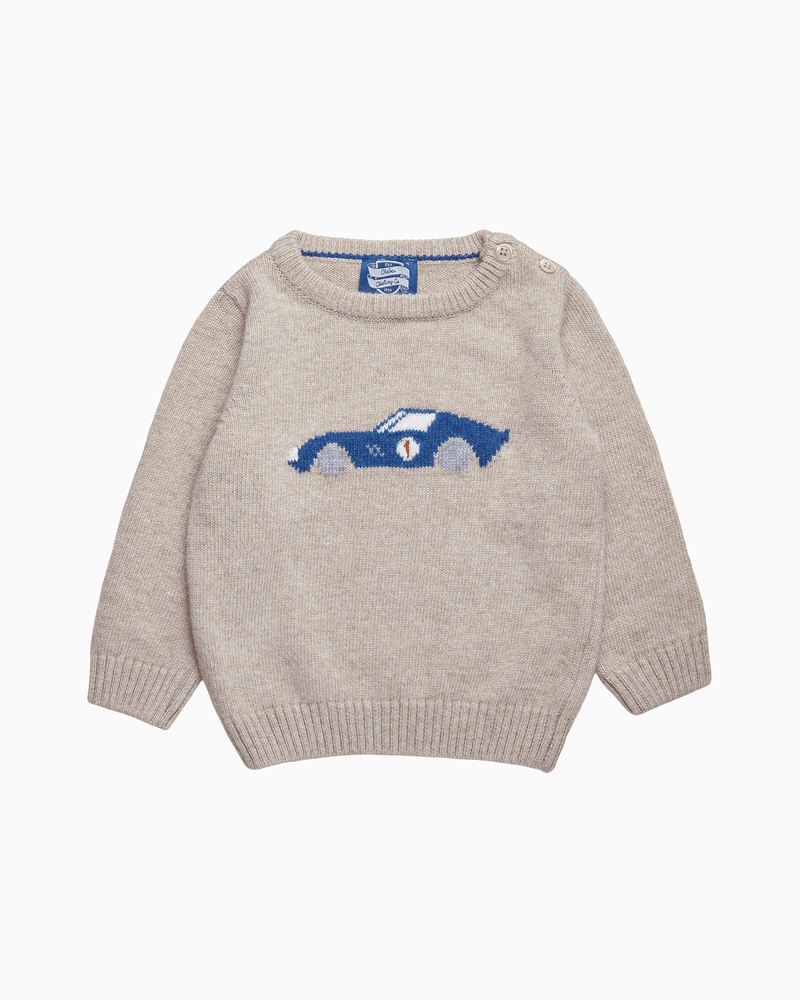 Chelsea Clothing Company Jumper Baby Sebastian Car Jumper in Oatmeal