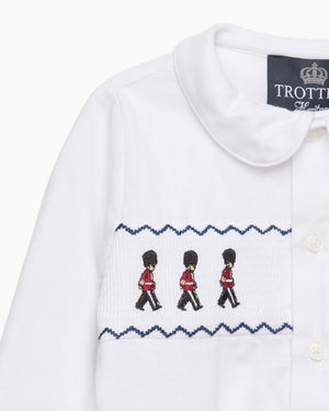 Trotters Heritage Set Baby Smocked Rupert Set in Guardsman