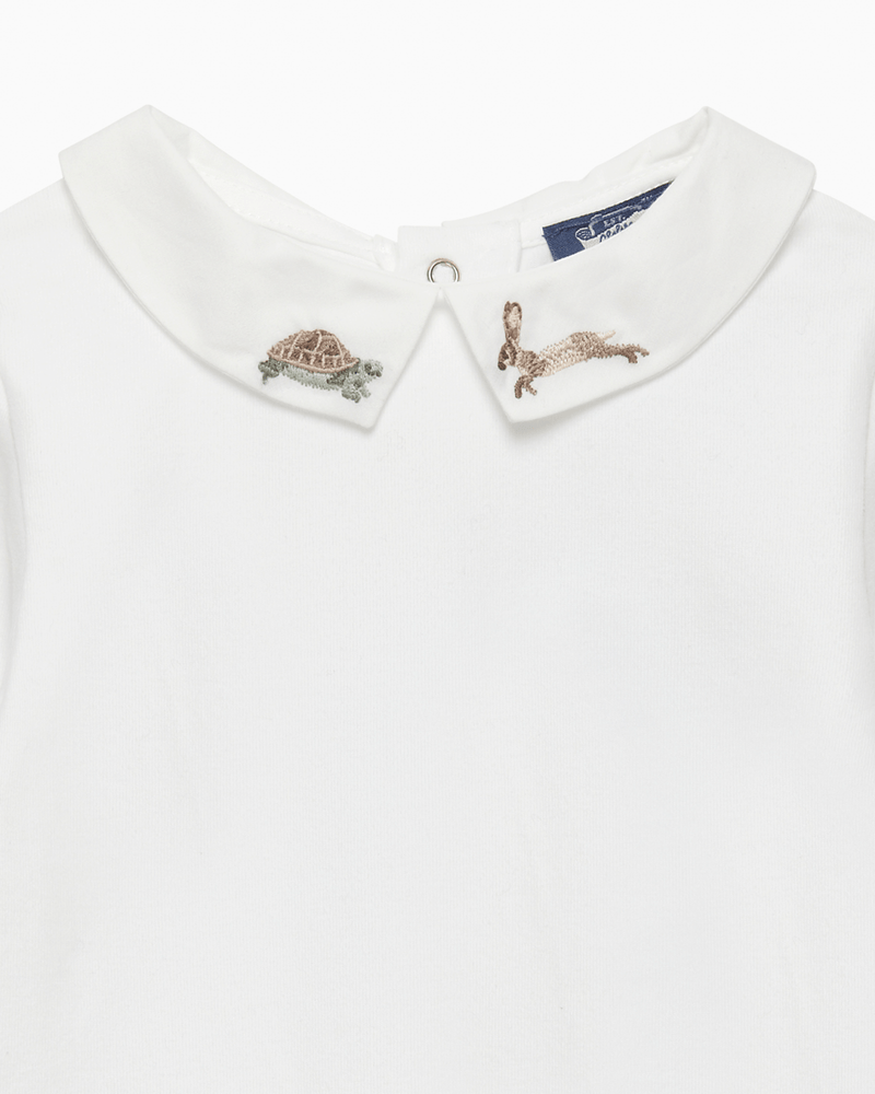 Chelsea Clothing Company Body Baby Monty Long-Sleeved Body in Tortoise & Hare