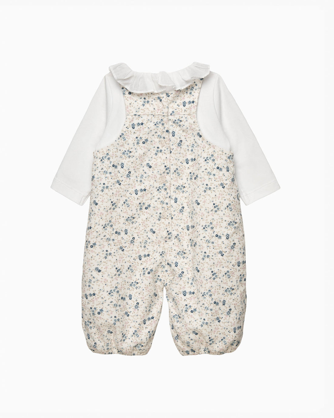 Lapinou Dungarees Baby Ditsy Cord Duckling Dungaree Set