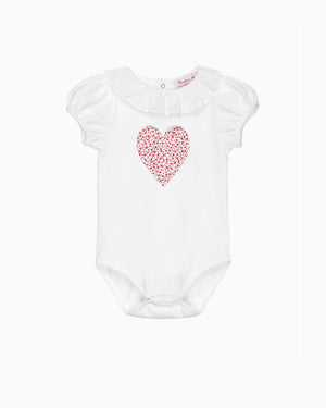 Confiture Body Baby Short-Sleeved Cherry Heart Body