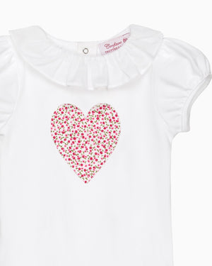 Confiture Body Baby Short-Sleeved Cherry Heart Body
