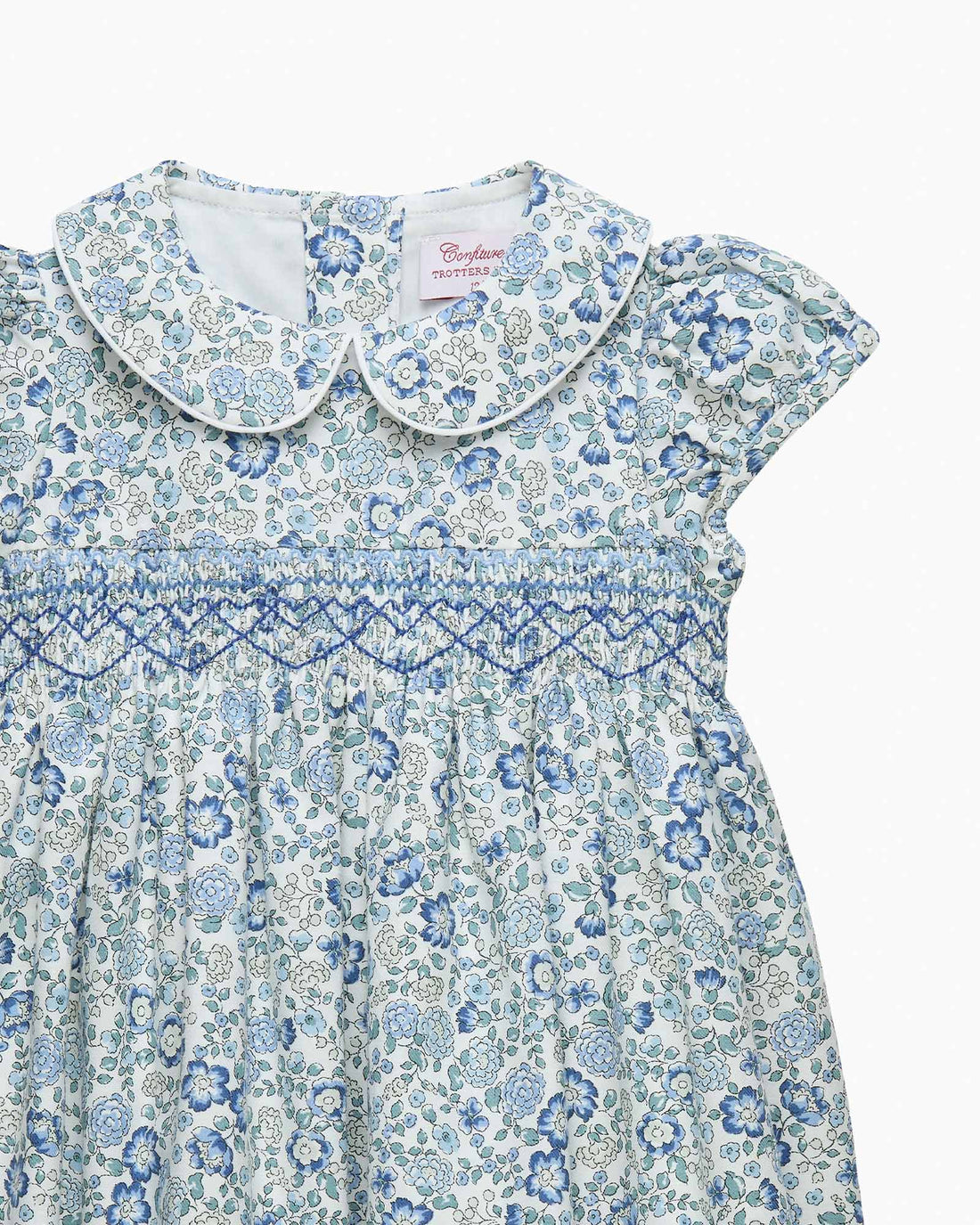 Confiture Dress Baby Arabella Floral Smocked Dress in Blue