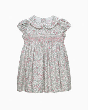 Confiture Dress Baby Arabella Floral Smocked Dress in Pink