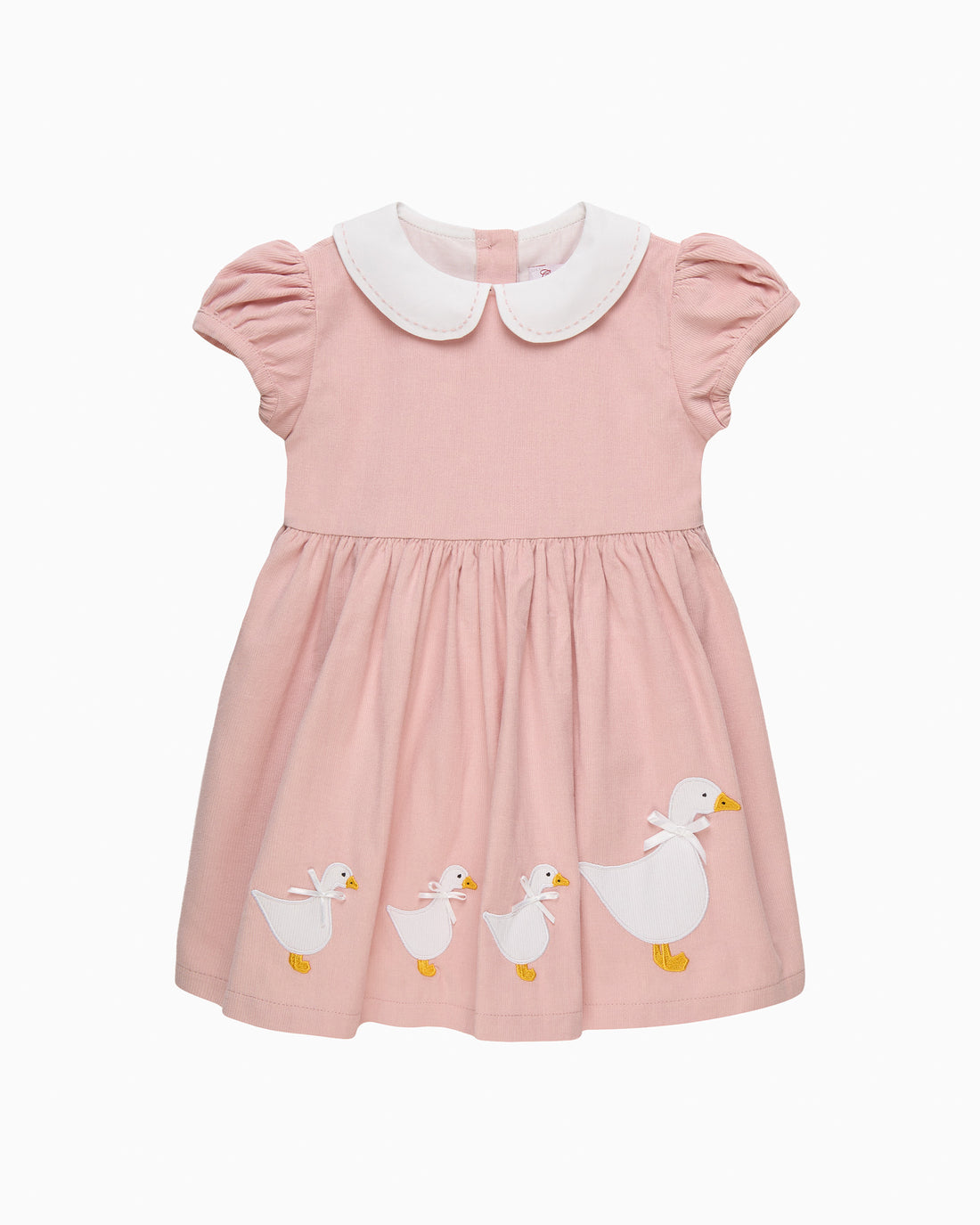 Confiture Dress Baby Cord Duck Dress in Dusty Pink