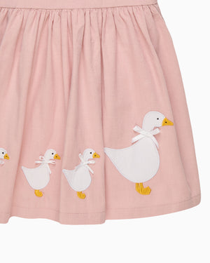 Confiture Dress Baby Cord Duck Dress in Dusty Pink