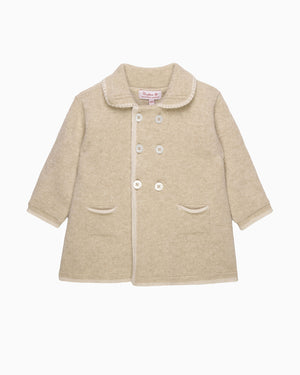 Confiture Coat Baby Alexandra Knitted Coat in Oatmeal