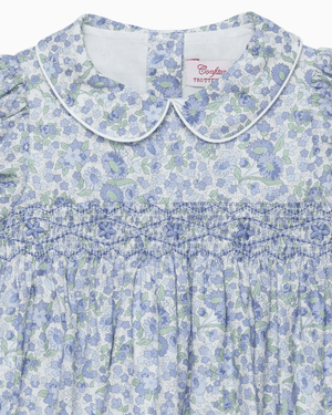 Confiture Dress Baby Arabella Floral Smocked Dress in Blue