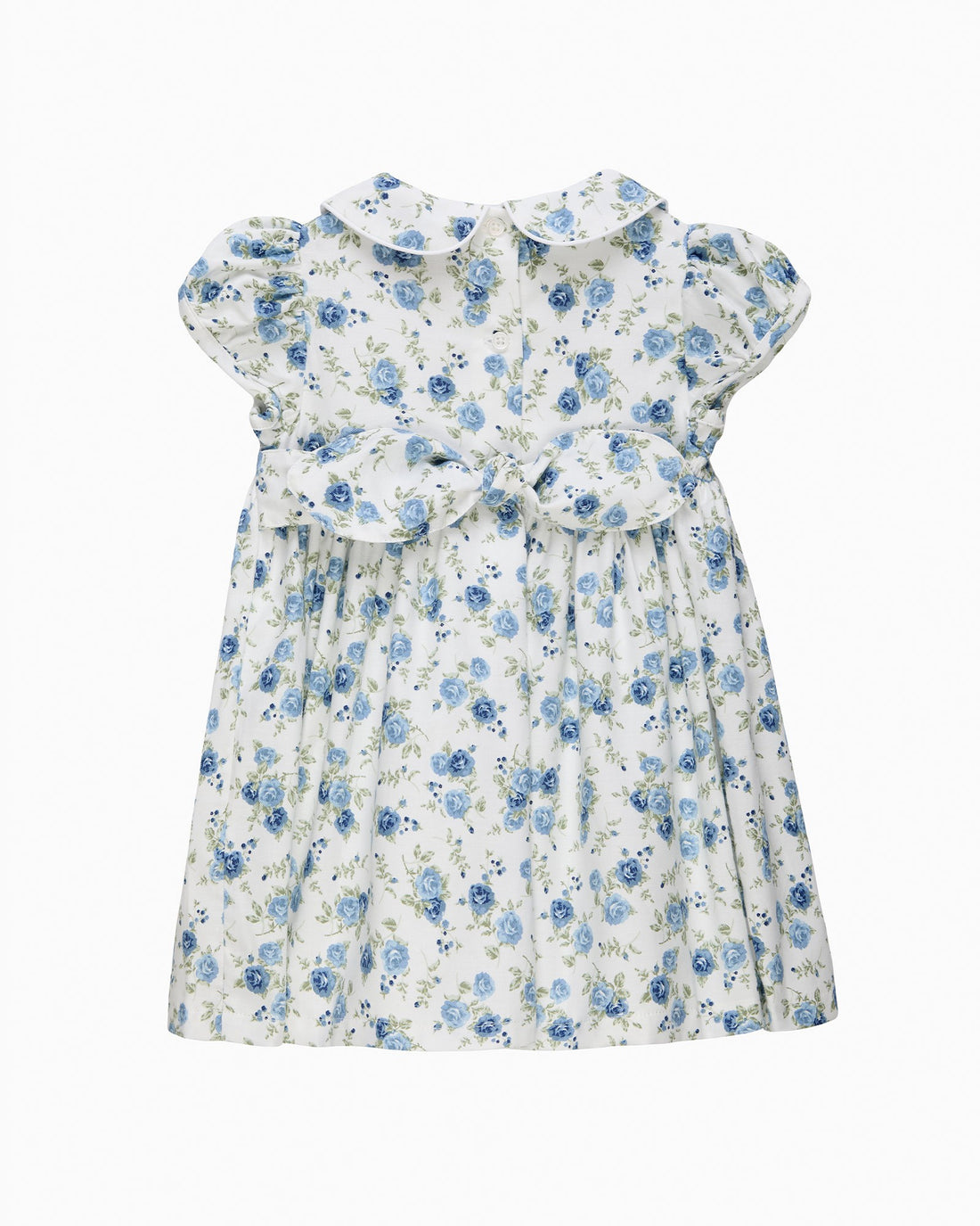 Confiture Dress Baby Arabella Rose Floral Smocked Dress in Blue