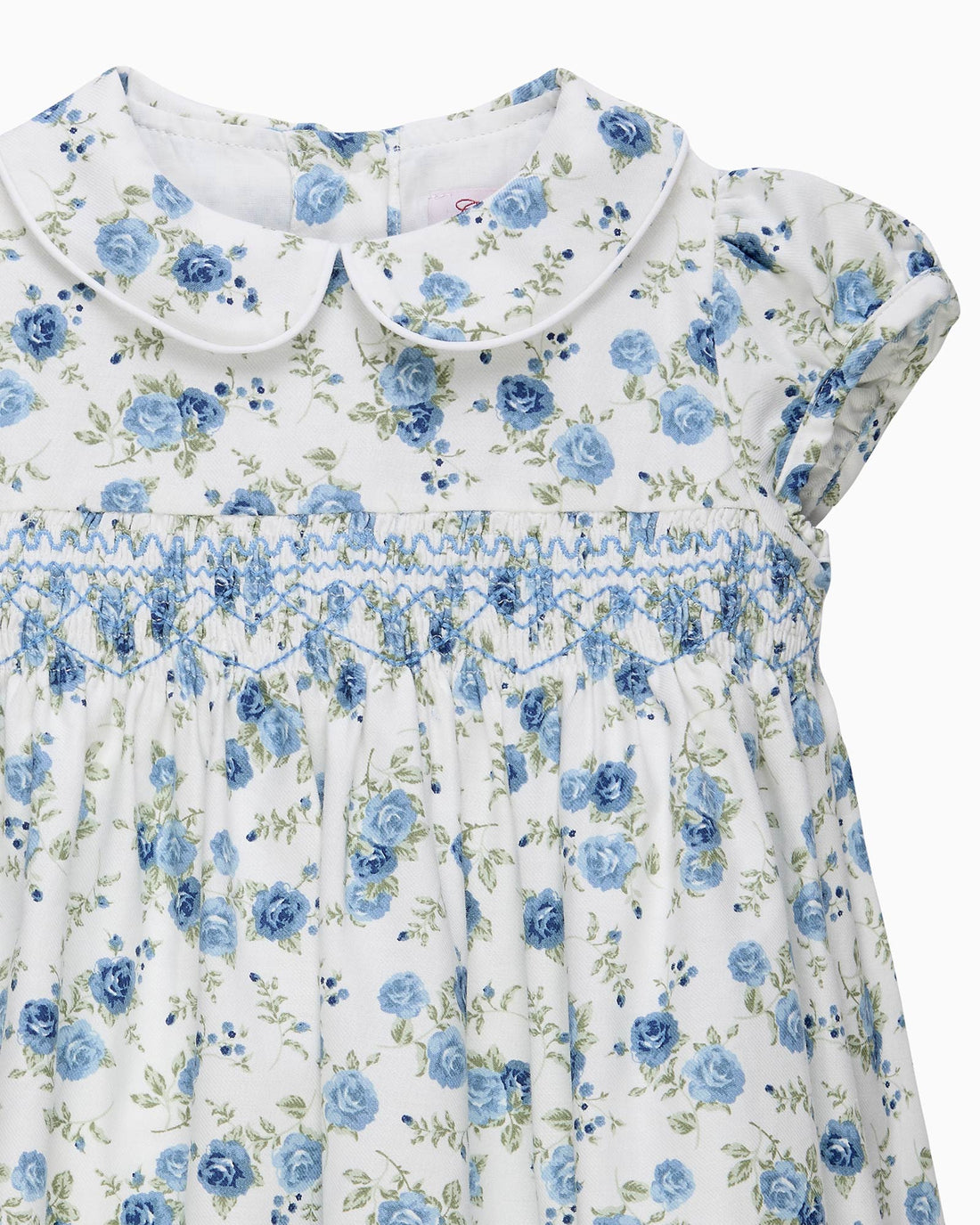 Confiture Dress Baby Arabella Rose Floral Smocked Dress in Blue
