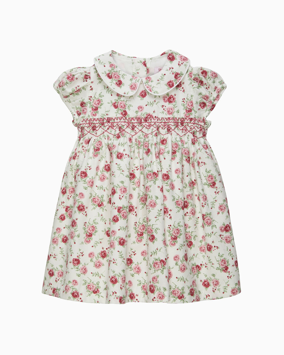 Confiture Dress Baby Arabella Rose Floral Smocked Dress in Pink