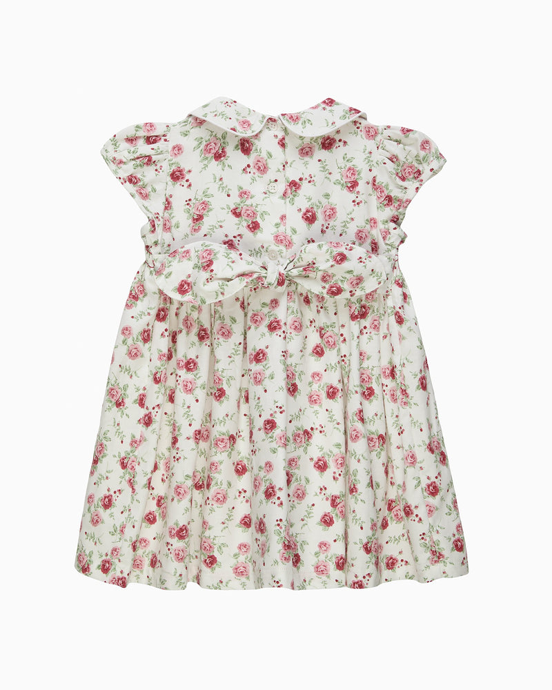 Confiture Dress Baby Arabella Rose Floral Smocked Dress in Pink