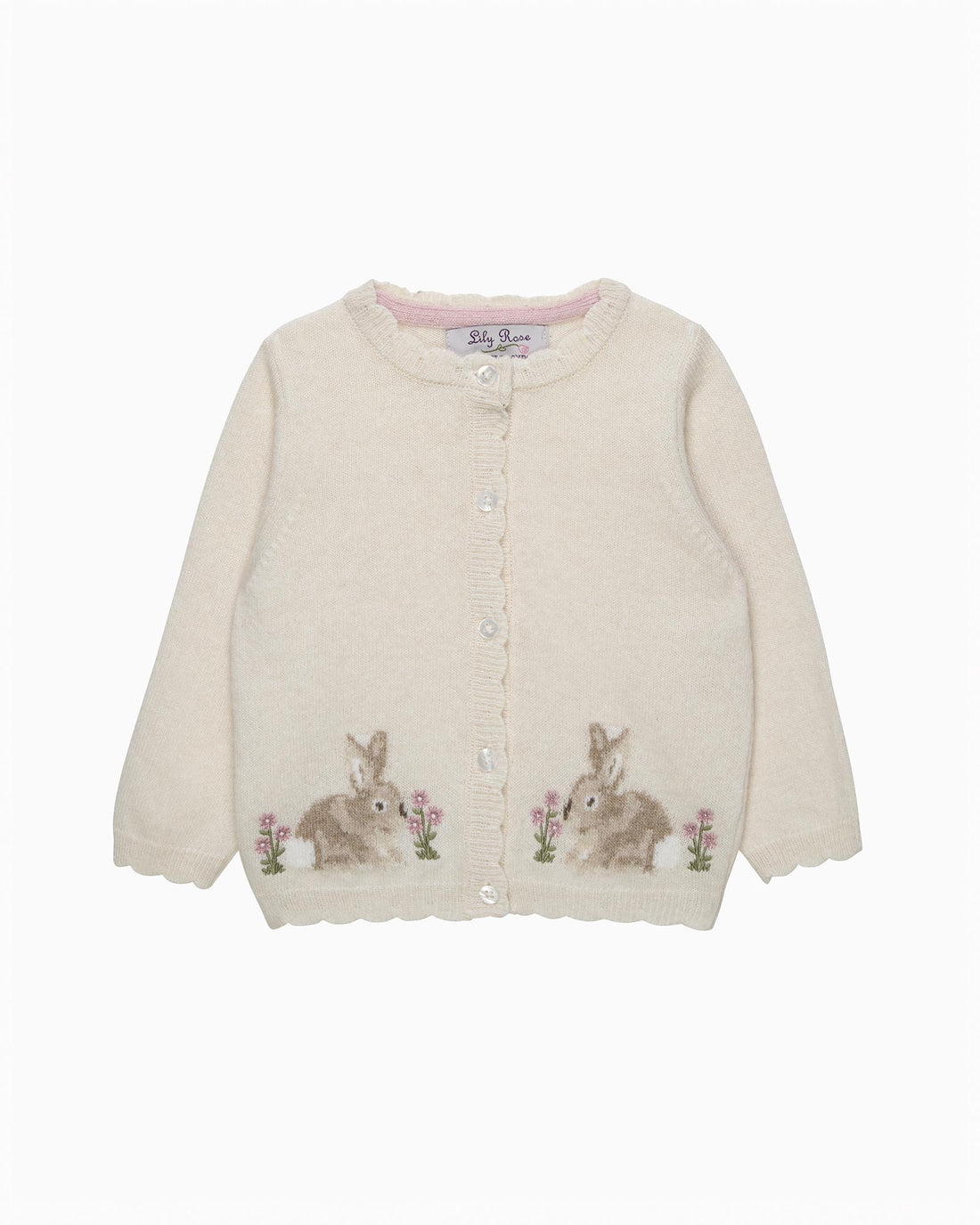 Confiture Cardigan Baby Bunny Cardigan in Winter White