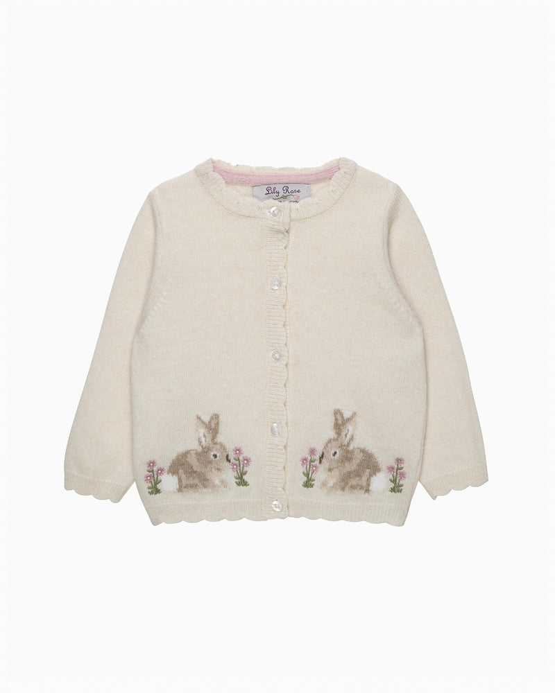 Confiture Cardigan Baby Bunny Cardigan in Winter White