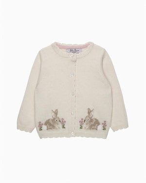 Confiture Cardigan Baby Bunny Cardigan in Winter White