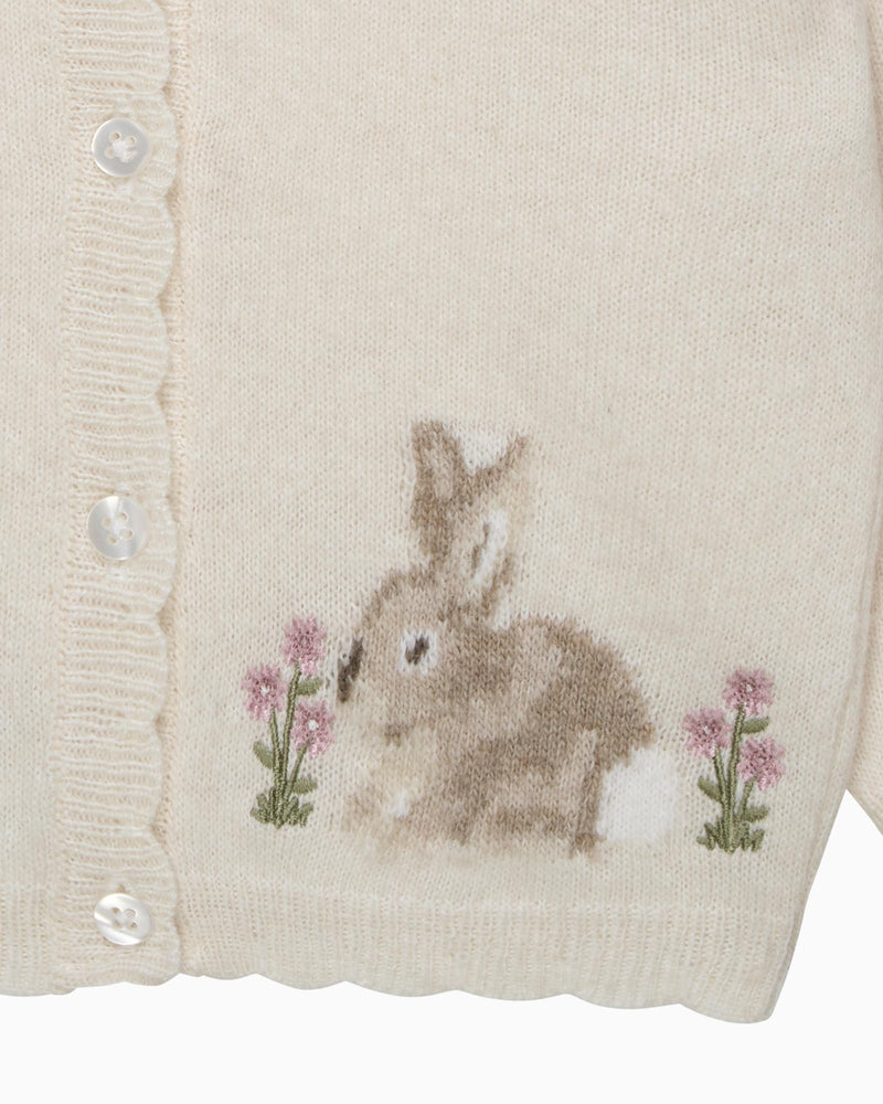 Confiture Cardigan Baby Bunny Cardigan in Winter White