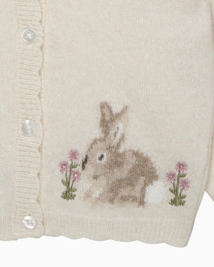 Confiture Cardigan Baby Bunny Cardigan in Winter White